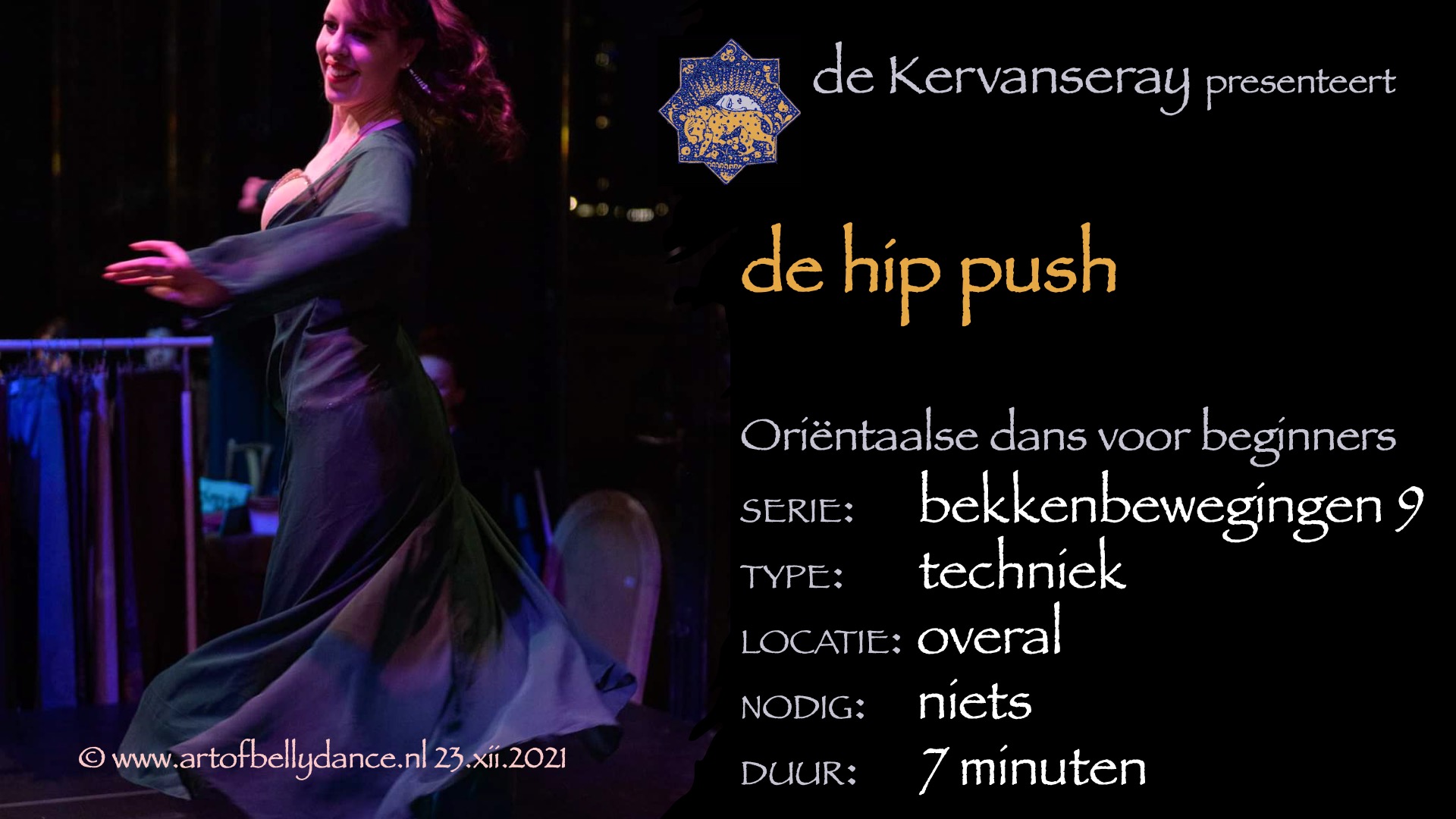 instructie buikdans basistechniek 1: 9 de hip push