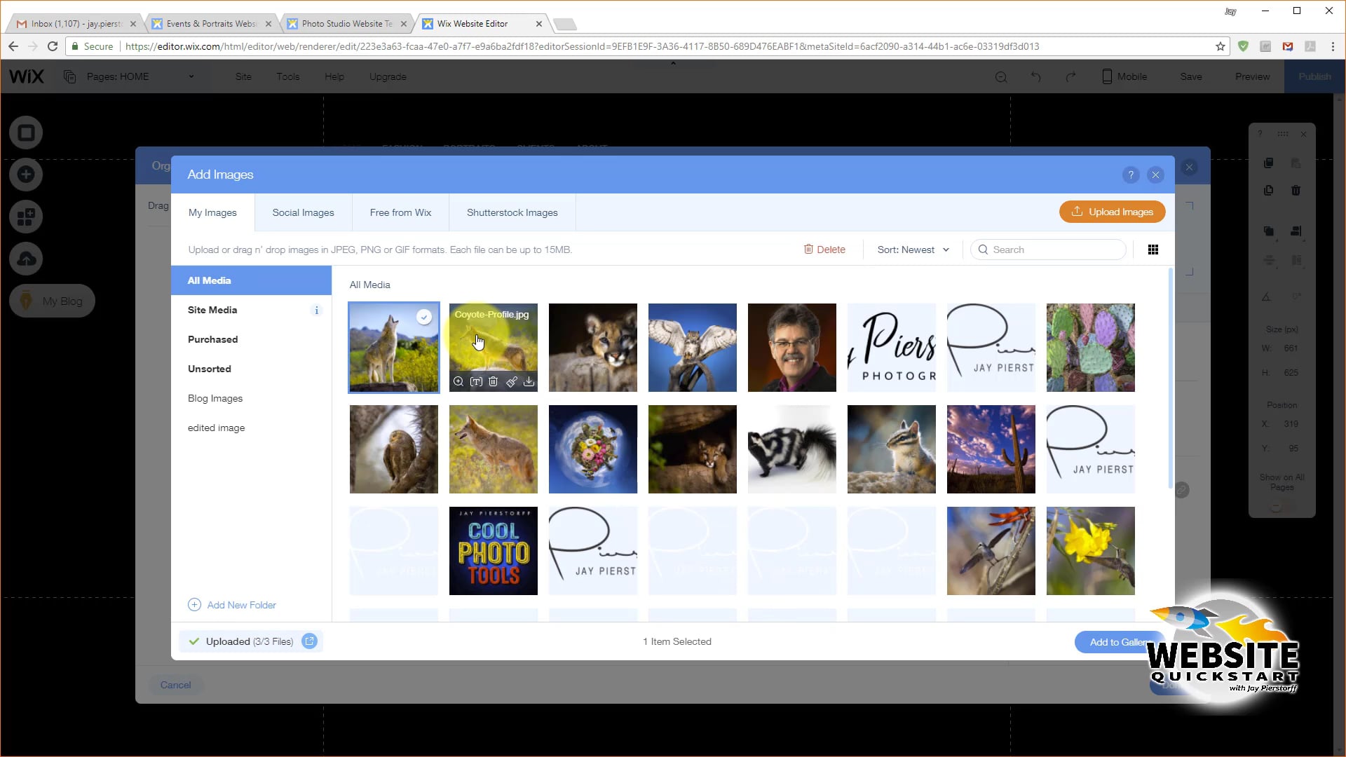 JP-Wix 7-Starting with a Template