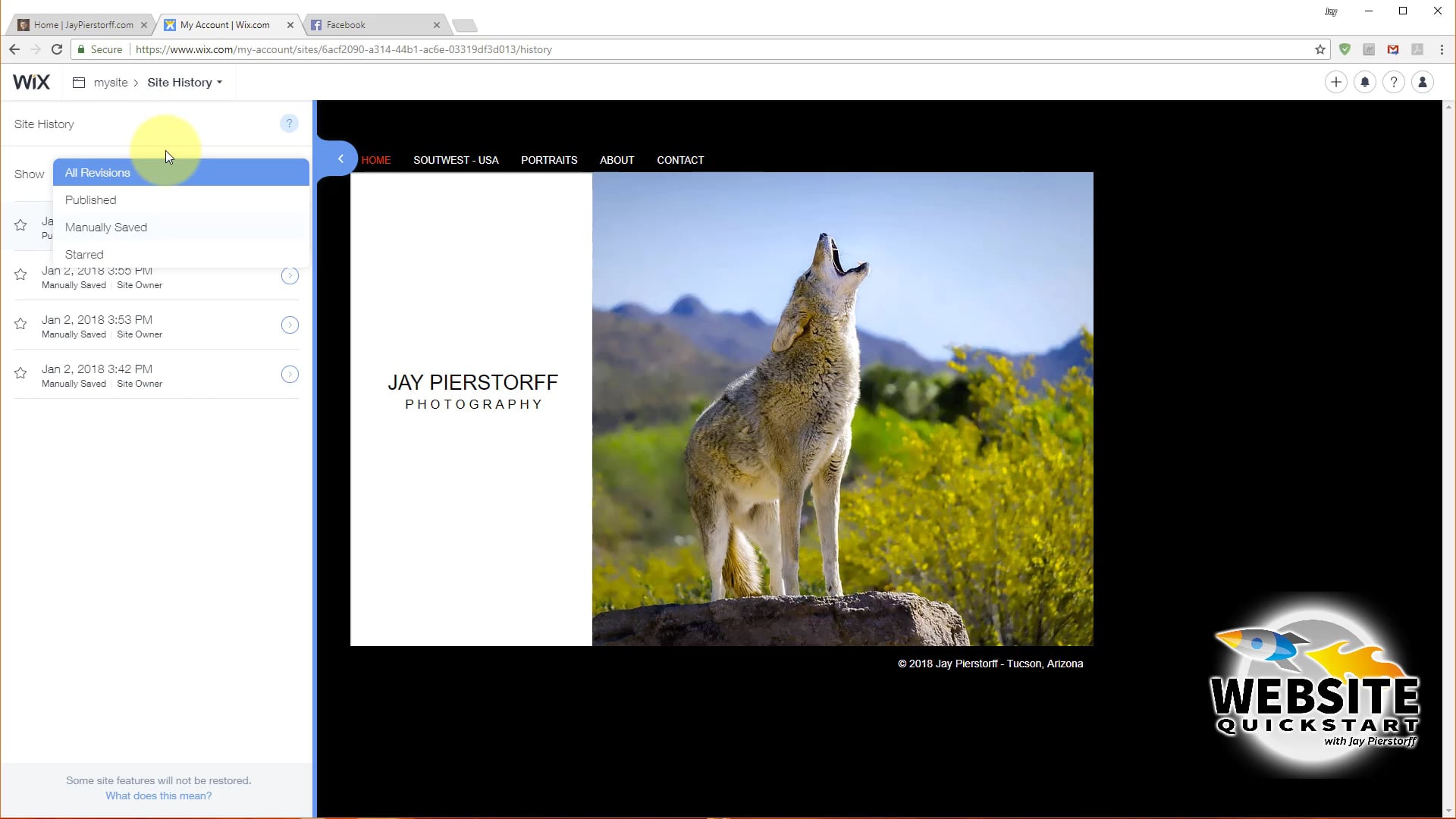 JP-Wix 8-Restore to a Previous Version