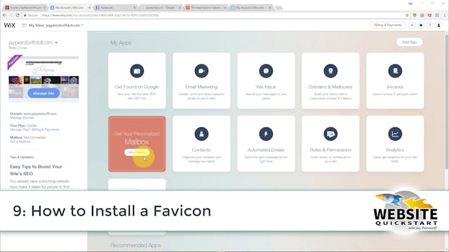 JP-Wix 9  How to Install a Favicon