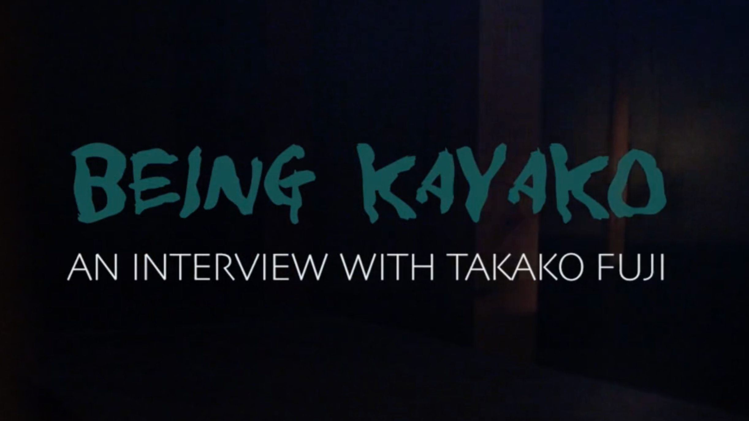 Being Kayako: An Interview with Takako Fuji