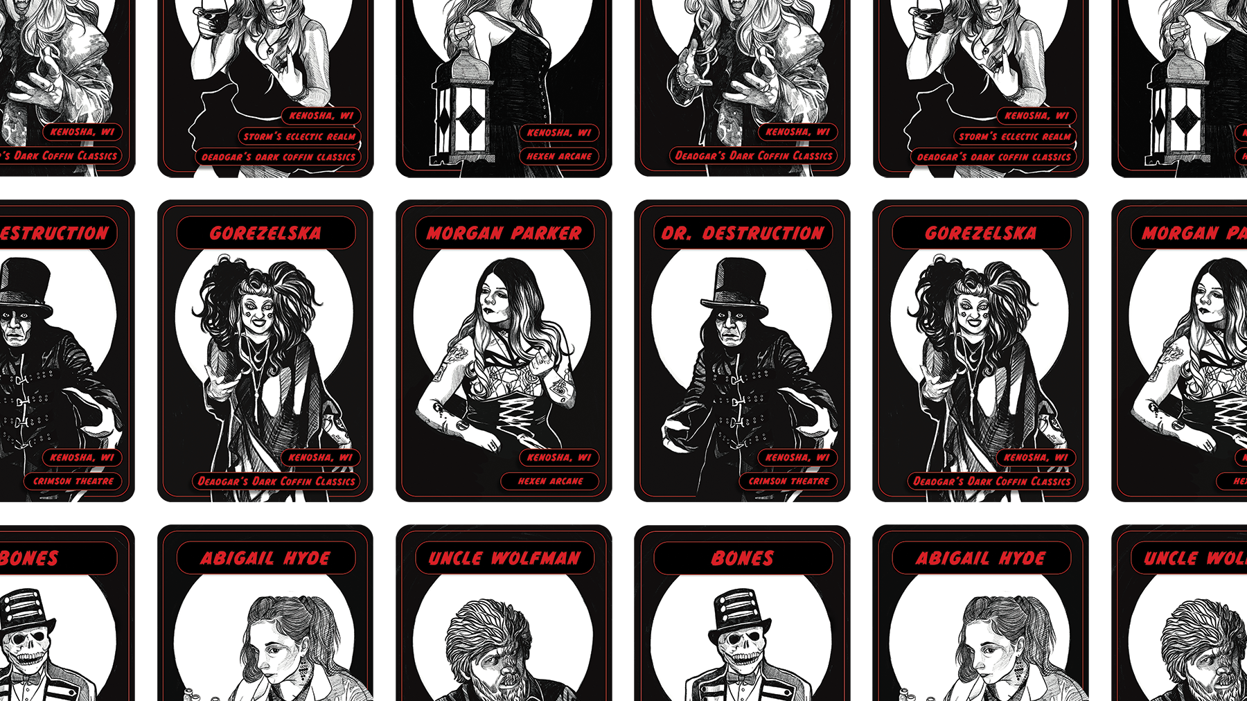 I'm Your Host Trading Cards Print Sheet