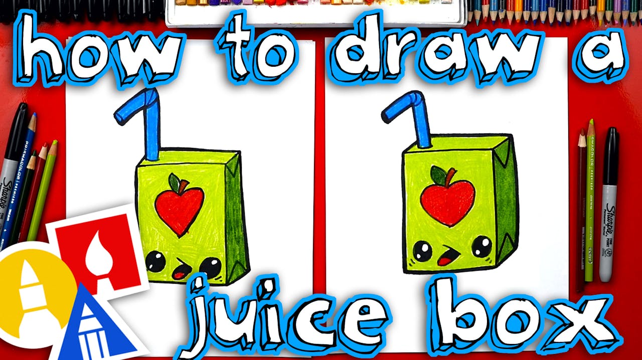 How To Draw A Funny Juice Box Valentine's Day Art For Kids Hub