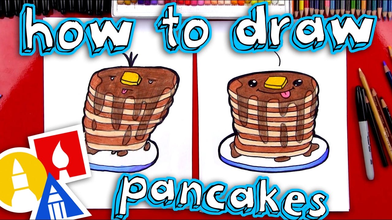 How To Draw Pancakes Breakfast Art For Kids Hub