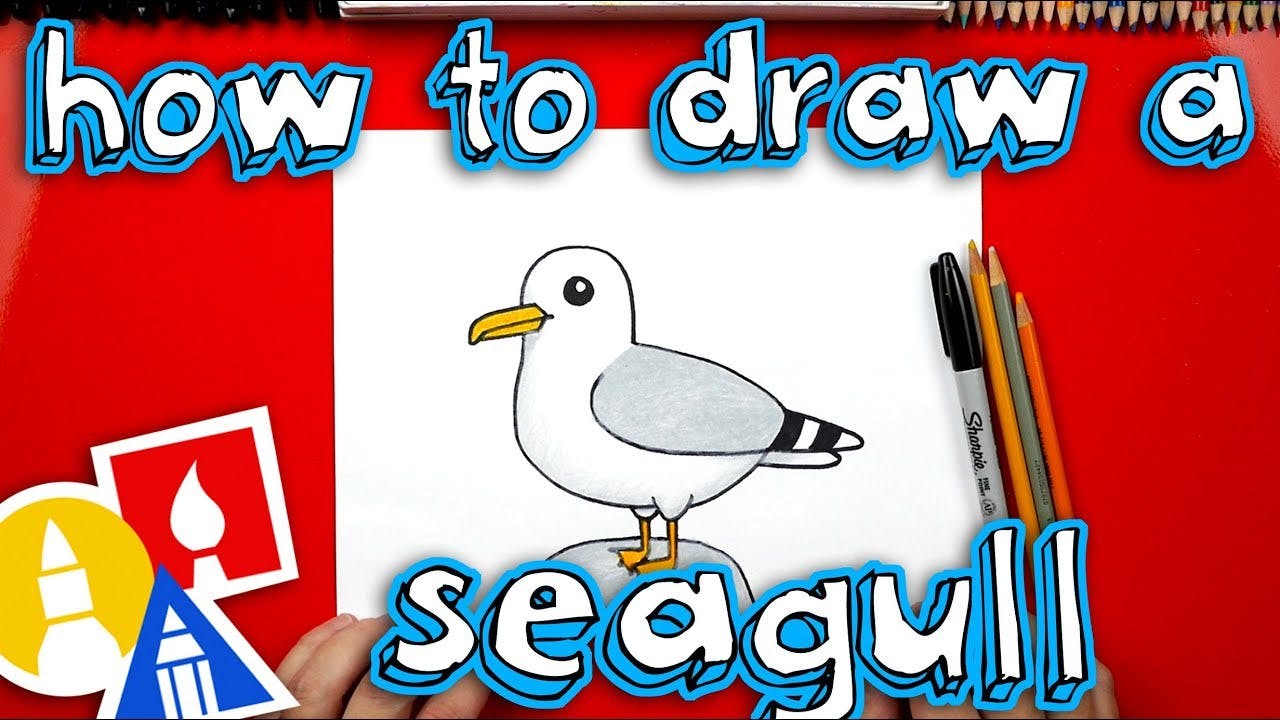 How To Draw Cartoon Seagull Art For Kids Hub