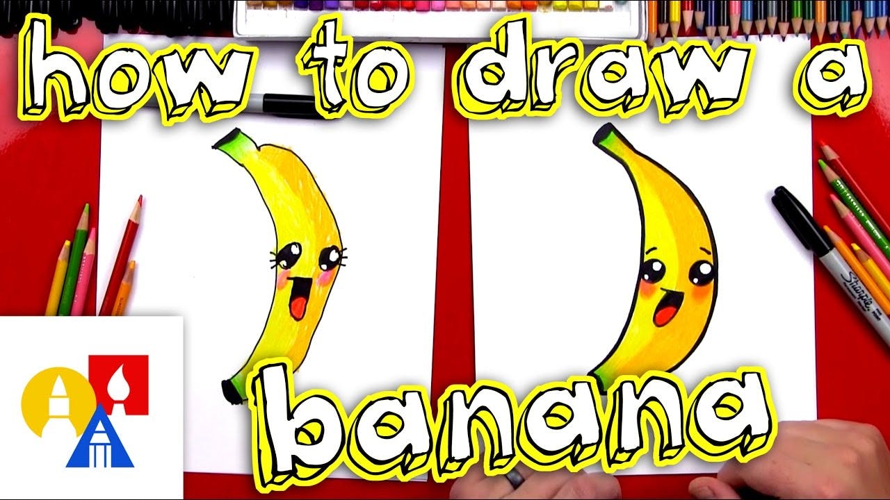 How To Draw Cartoon Banana Art For Kids Hub