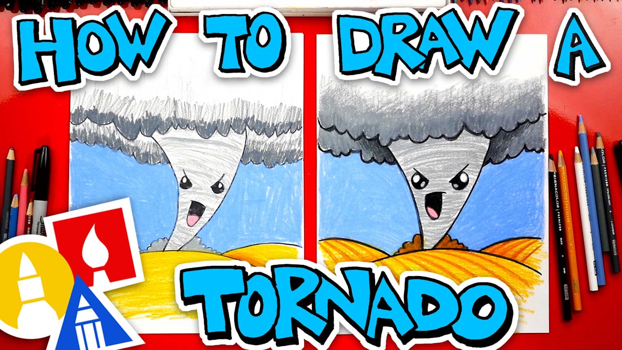 How To Draw A Tornado Art For Kids Hub