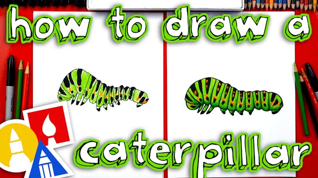 How To Draw A Simple Caterpillar For Young Artists Insects Art For Kids Hub