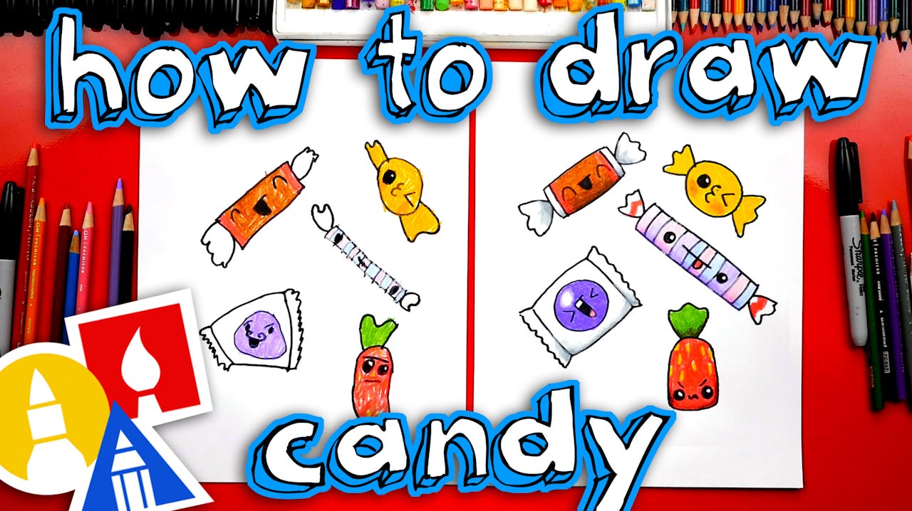 How To Draw Candy - Dessert - Art For Kids Hub