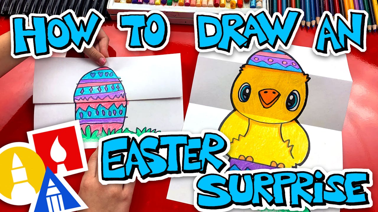 How To Draw An Easter Egg Folding Surprise Art For Kids Hub