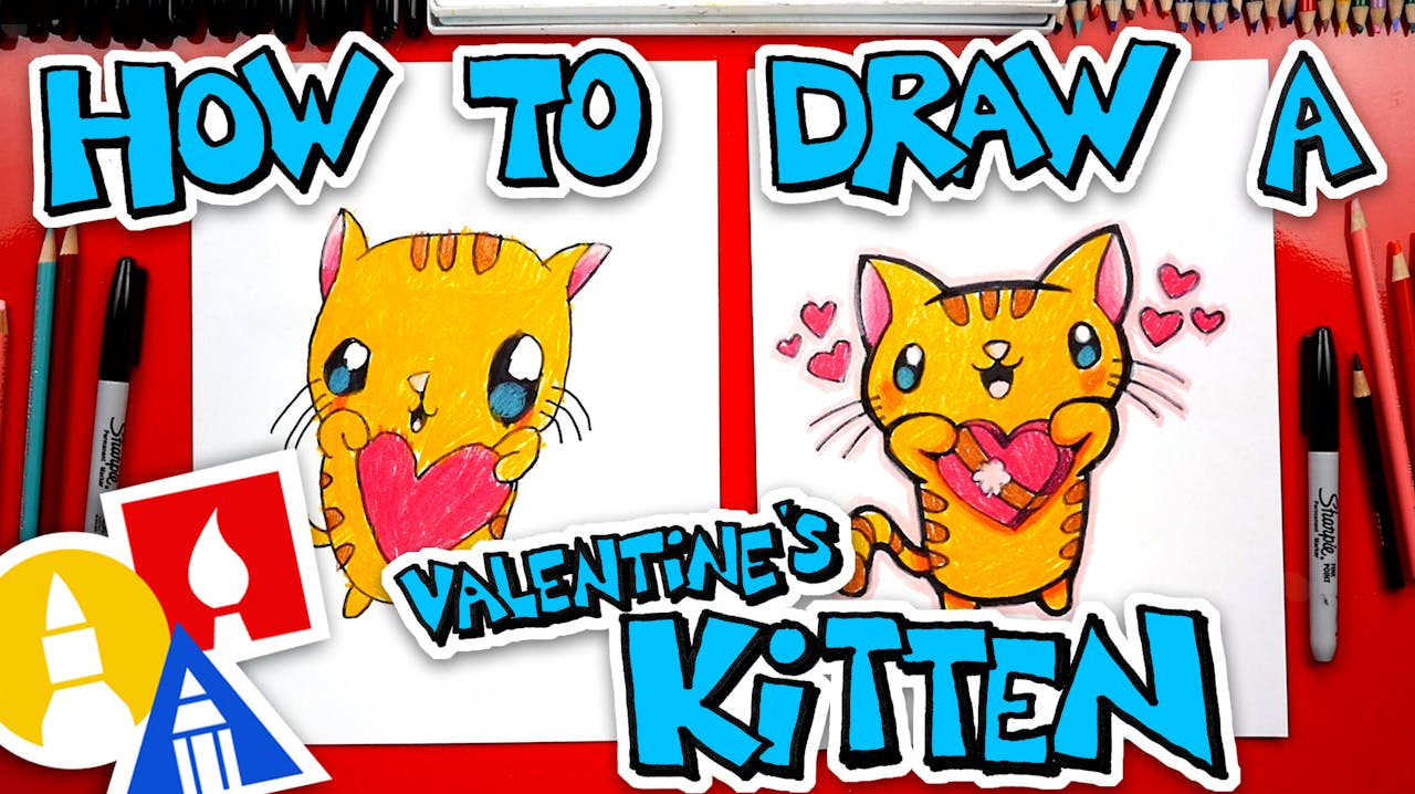 Crafts diy valentines wood projects craft diyeasycrafts valentine heart wooden woodworking easy project step frame choose board instructions gemerkt von How To Draw The Cutest Valentines Kitten Ever - Art For Kids Hub
