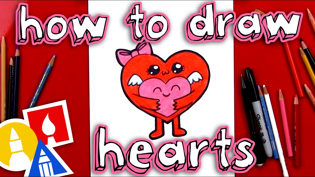 How To Draw Two Hearts For Valentines Day - Art For Kids Hub