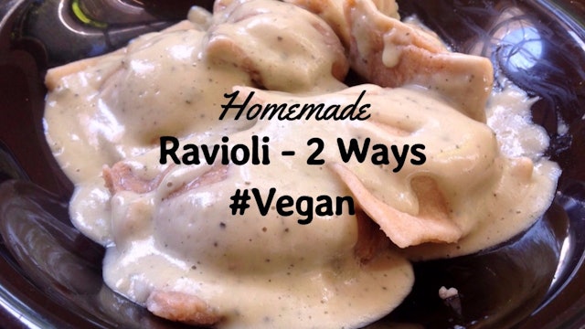 Homemade Ravioli Recipe 2 ways ft. Pumpkin Sage Ravioli in a Cream Sauce (VEGAN