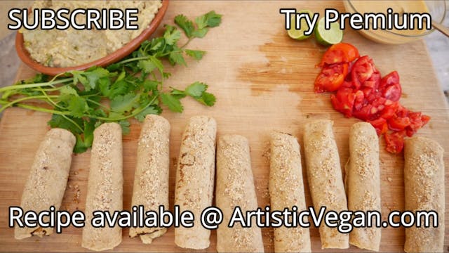 Vegan Bean & Cheese Baked Taquitos