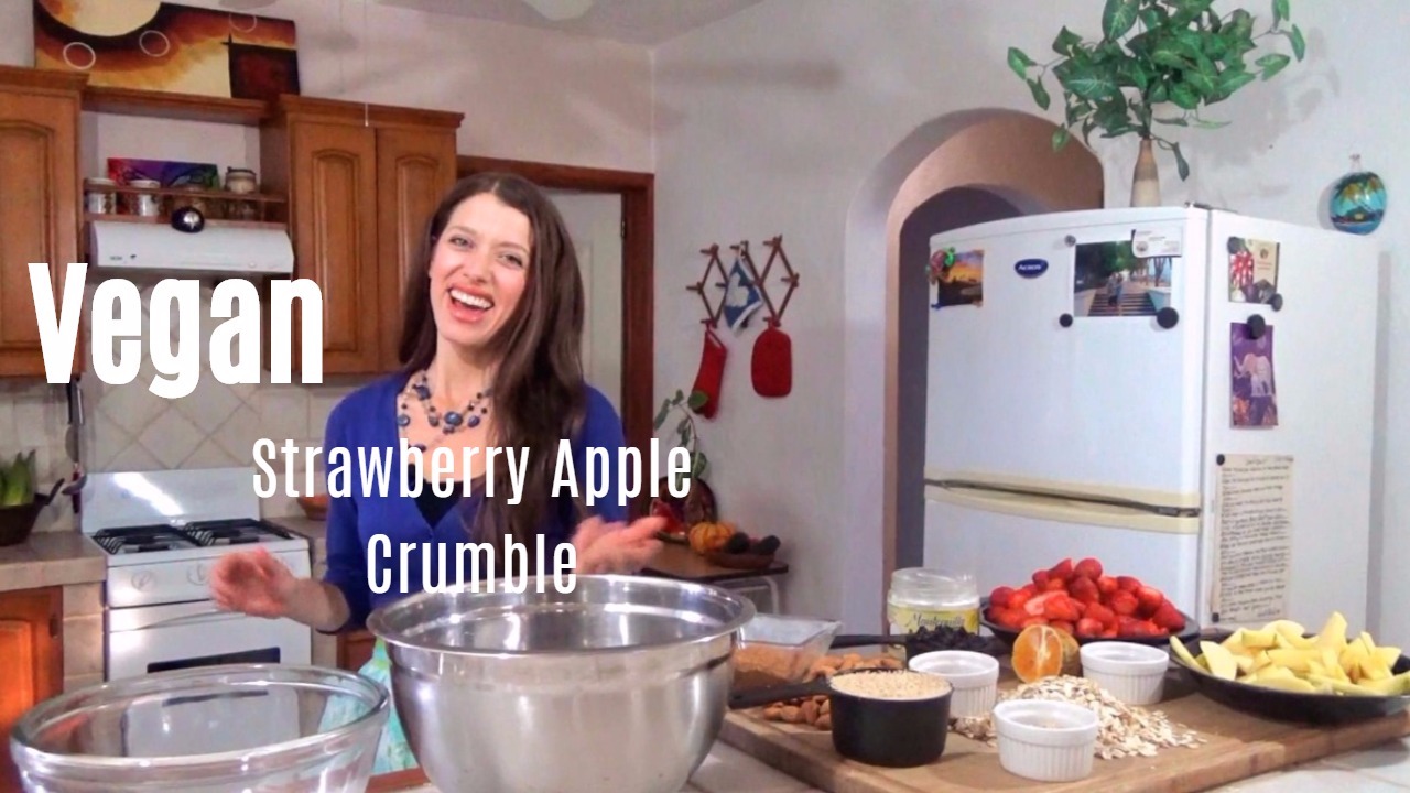 Homemade Strawberry Apple Crumble [Vegan, Gluten-Free, Oil-Free]