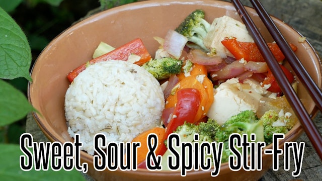 Sweet, Sour & Spicy Stir-Fry (Vegan, Gluten-Free & Oil-Free)