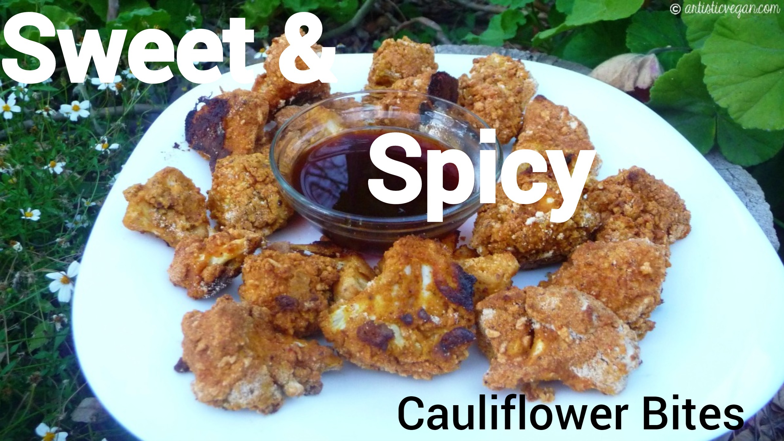 Sweet & Spicy Cauliflower Bites | Gluten-Free, Vegan, Oil-Free!