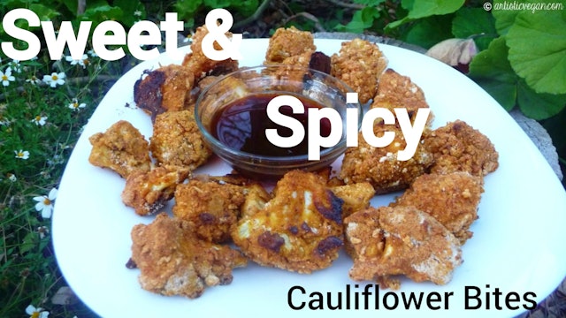 Sweet & Spicy Cauliflower Bites | Gluten-Free, Vegan, Oil-Free!