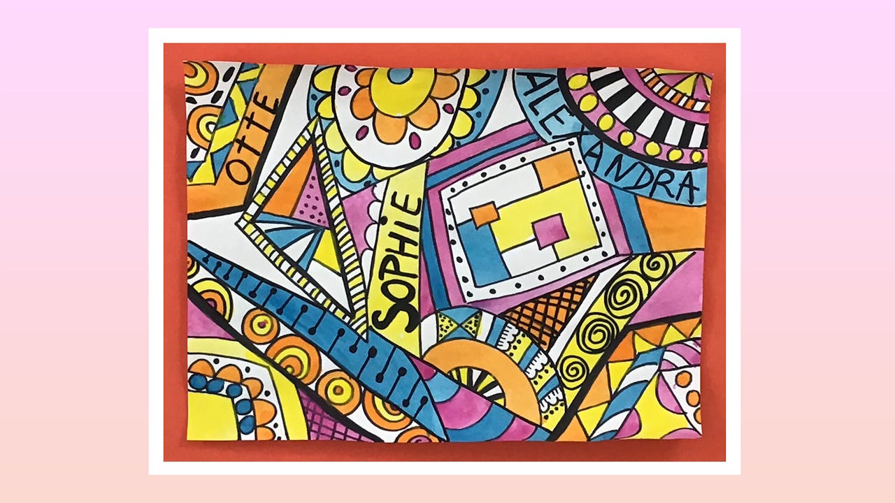 Abstract Name Designs - Grades 4-6