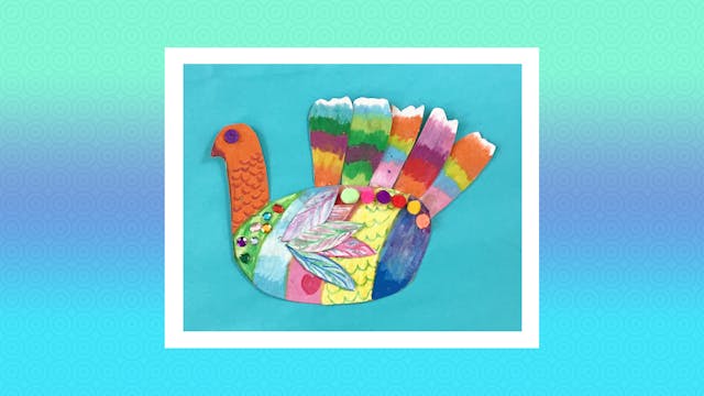 Cardboard Rainbow Turkey - Grades K-2