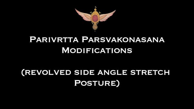 Parivrtta Parsvakonasana Modification...