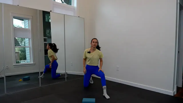 Abs & Glutes with a yoga block & band...