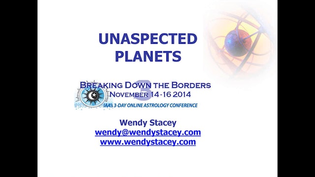 Unaspected Planets: A Curse or a Blessing?, with Wendy Stacey