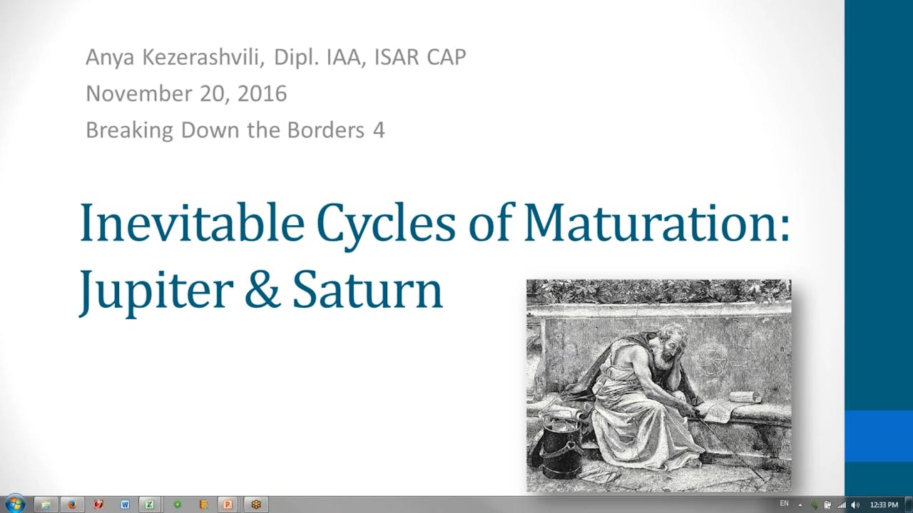 The Inevitable Cycles of Maturation Jupiter and Saturn, with Anya Kezerashvili Signs