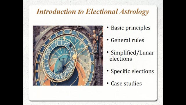 Introduction to Electional Astrology,...