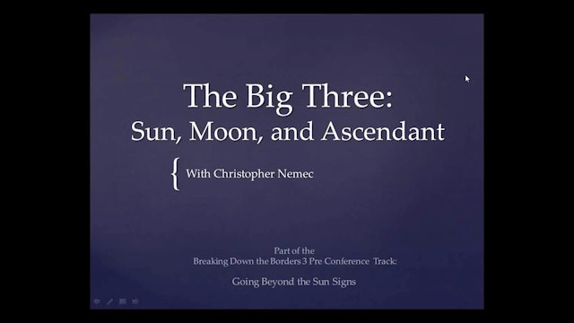 The Big Three: Sun, Moon, and Ascendant, with Christopher Nemec