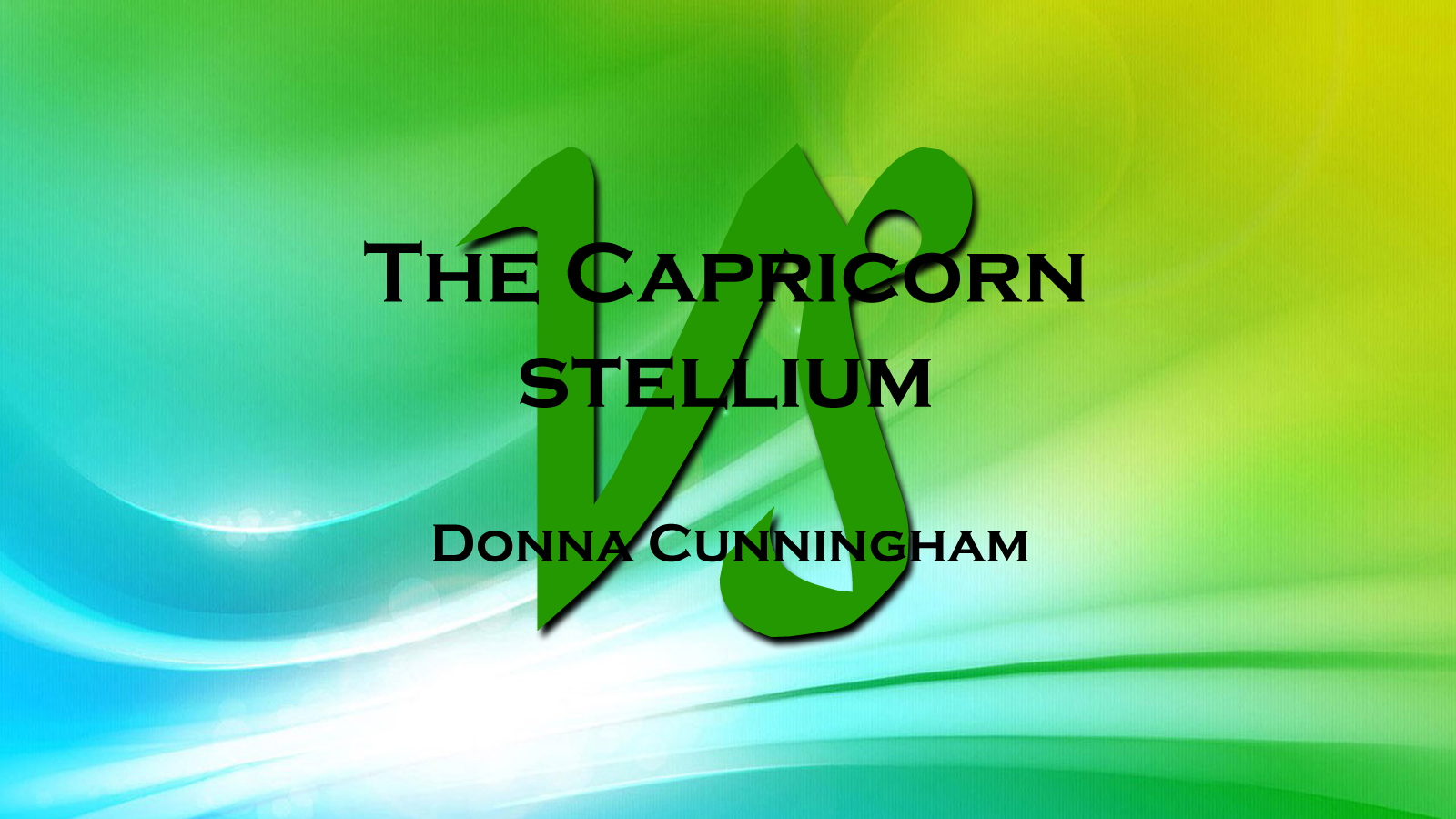 The Capricorn Stellium, with Donna Cunningham