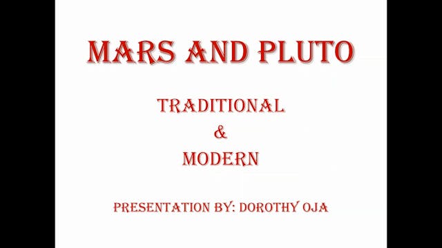 Mars and Pluto: Merging Traditional a...
