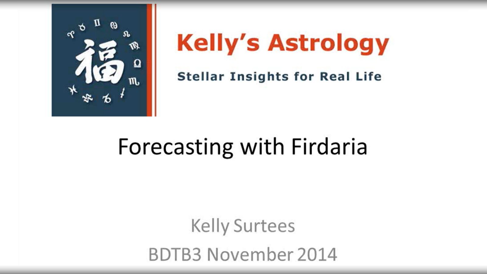 Forecasting with Firdaria, with Kelly Surtees