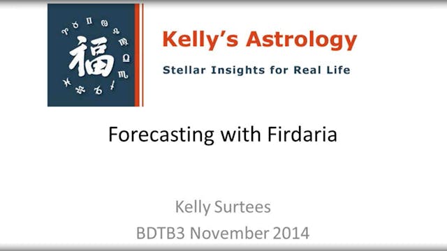 Forecasting with Firdaria, with Kelly...