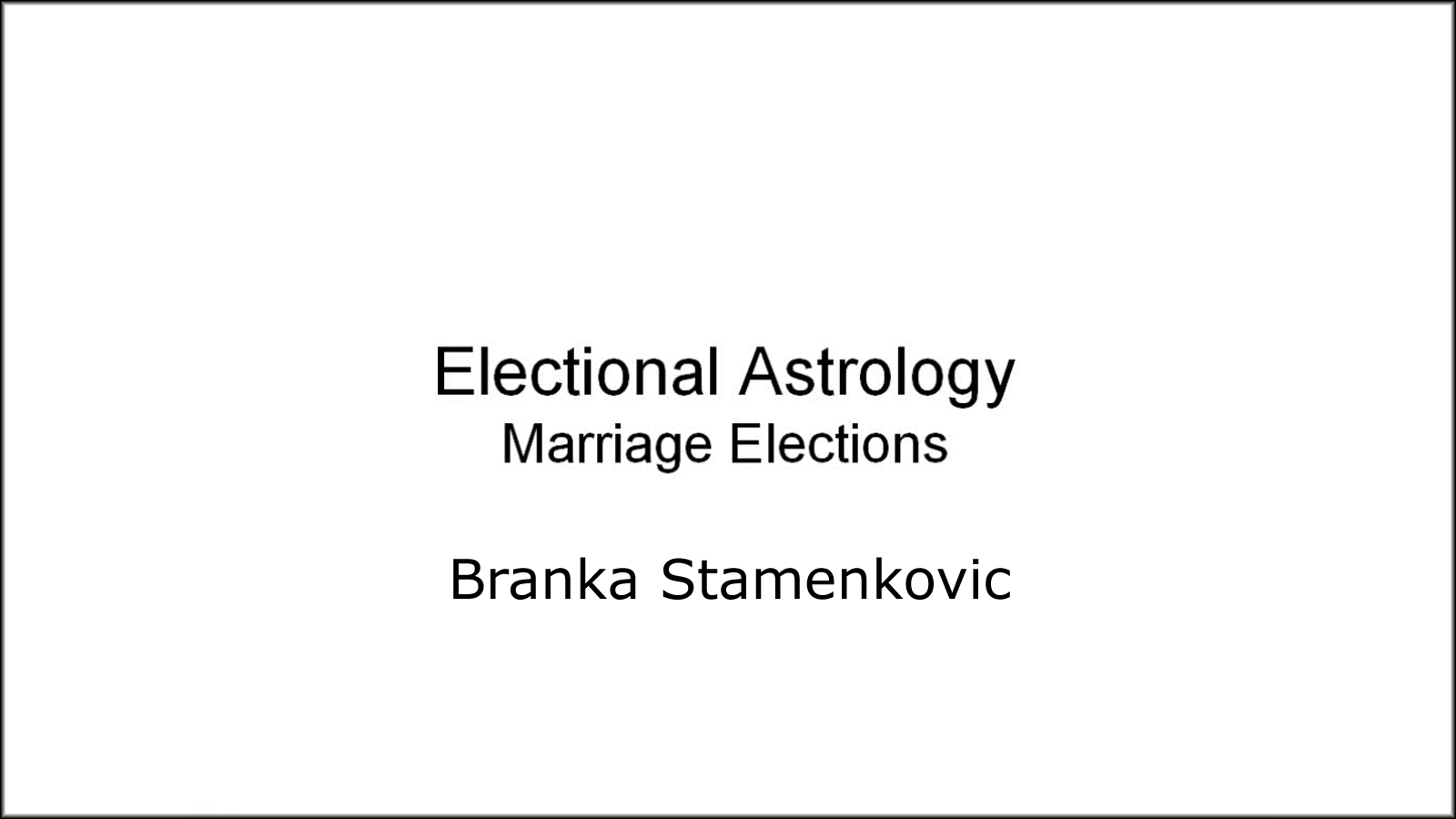 Marriage Election Rules, with Branka Stamenkovic