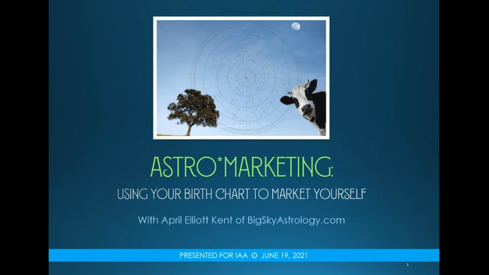 Using Your Chart to Market Yourself, with April Elliott Kent (4-hour workshop)