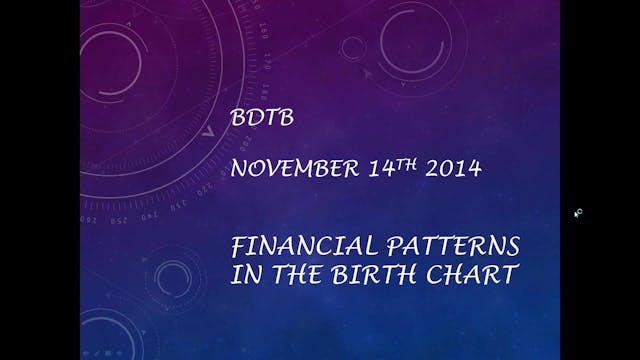 Financial Patterns in the Birth Chart...
