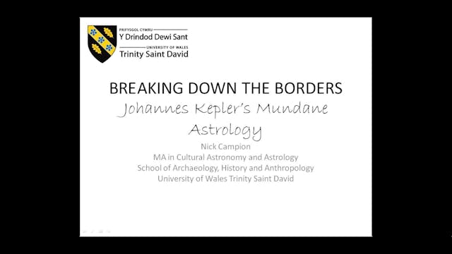 Johannes Kepler's Mundane Astrology, ...