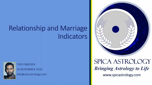 Relationship and Marriage Indicators, featuring Theodore Naicker