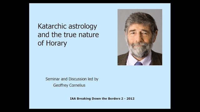 Katarchic Astrology, with Geoffrey Cornelius