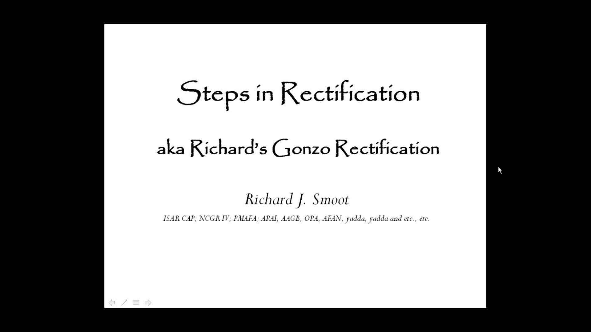 Gonzo Rectification, with Richard J. Smoot