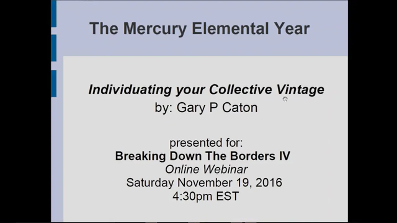 The Mercury Elemental Year, with Gary P. Caton - Planets, Signs, Houses ...