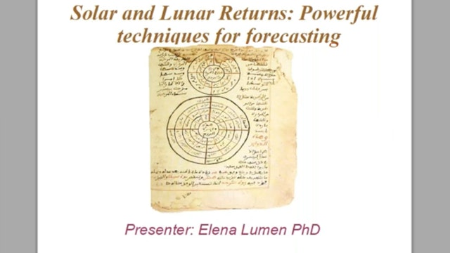 Solar and Lunar Returns: Powerful Tools for Timing Predictions, with Elena Lumen