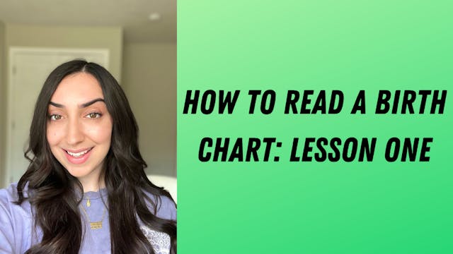 How to Read a Birth Chart: Lesson 1