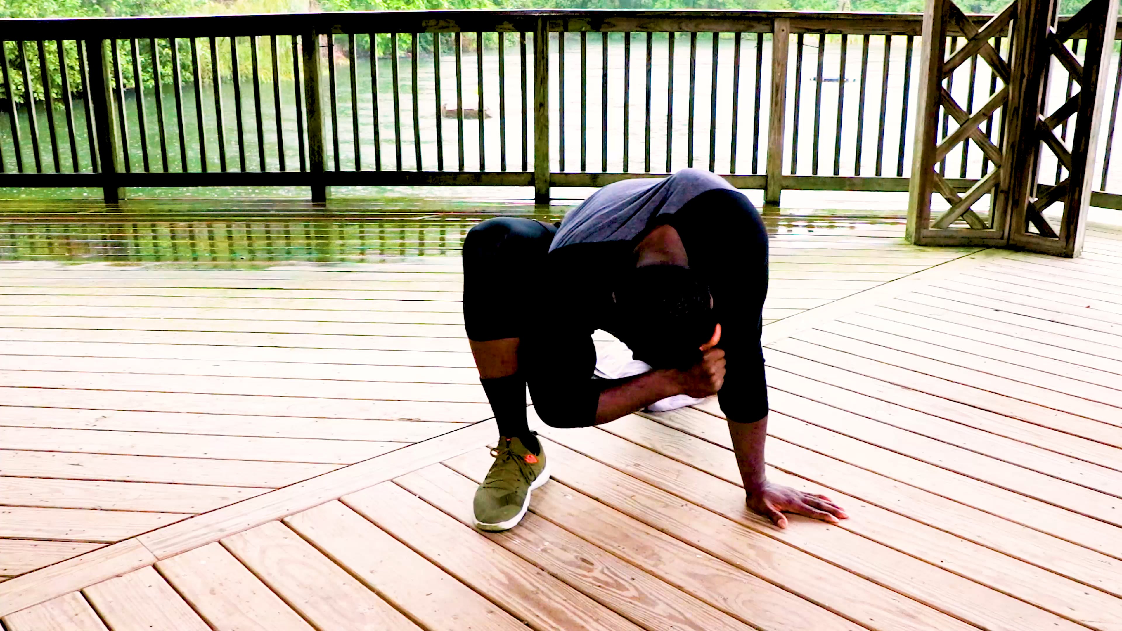 Half Kneeling Adductor Stretch Elbow to Floor