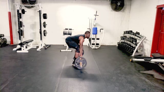 Barbell Bent Over Row side view