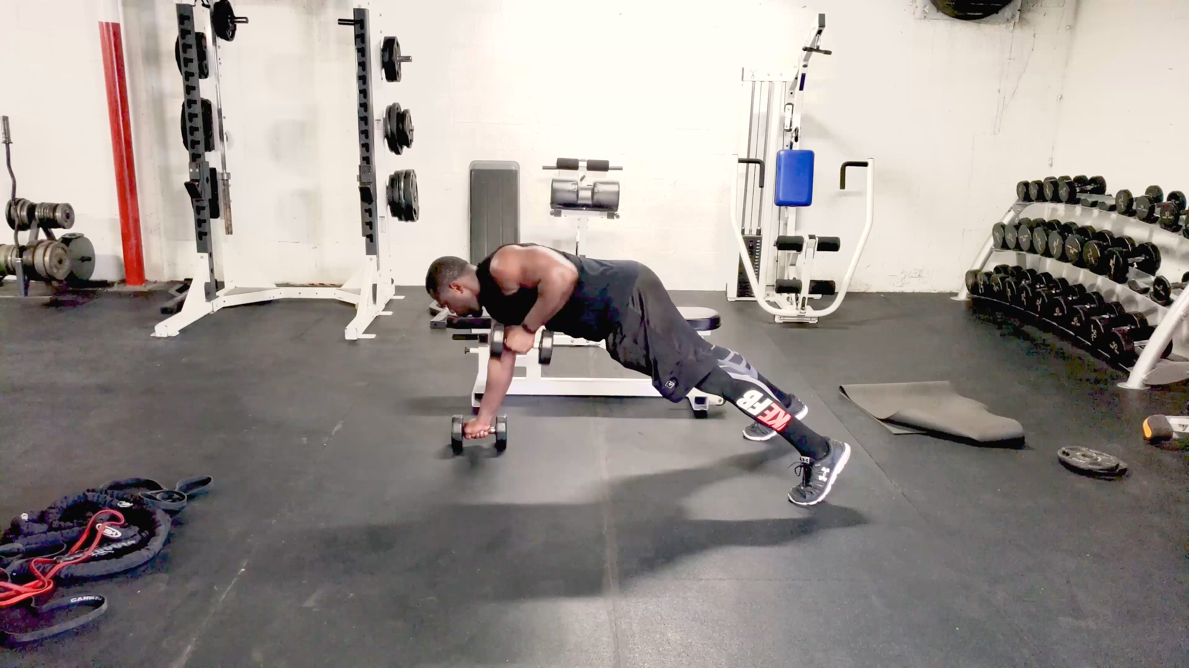 DB Push UP w Alt Row