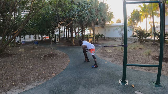 Band Lateral Lunge with Reach