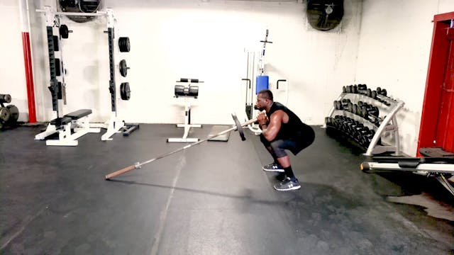 Landmine Squat into Press