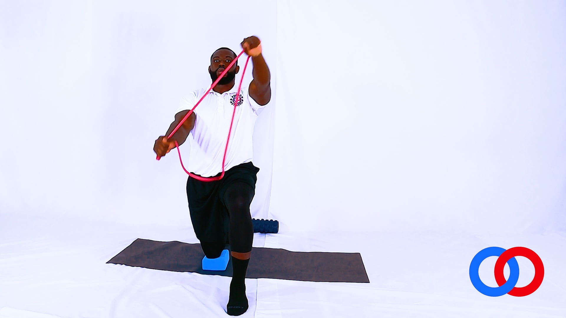 Assisted Half Kneeling SHoulder Flexion Extension Cervical Rotation